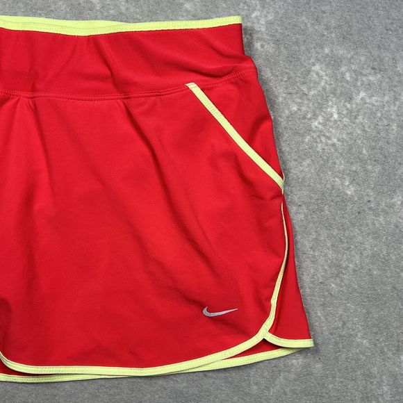 Nike Pink Yellow Running Skirt with Built-in Shorts 453694-617 Women’s Size: L - Picture 4 of 16